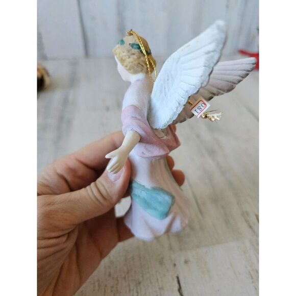 Midwest imports porcelain angel cherub ornament vintage Xmas tree - Picture 2 of 10